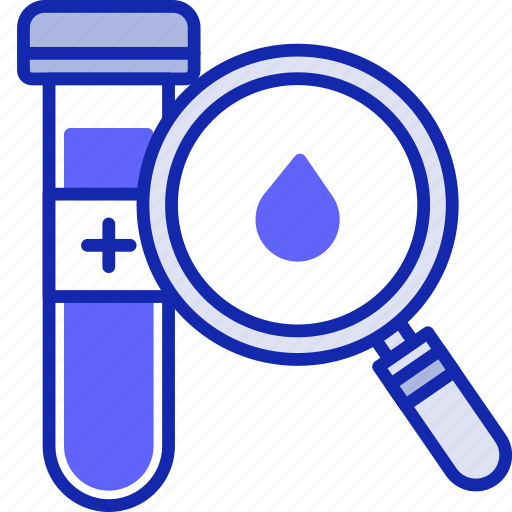 Data, science, icon, sample, blood, analysis, magnifier icon - Download on Iconfinder