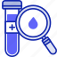 data, science, icon, sample, blood, analysis, magnifier 