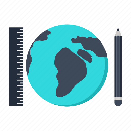 Global, infrastructure, pencil, plan, planet, ruler, world icon - Download on Iconfinder