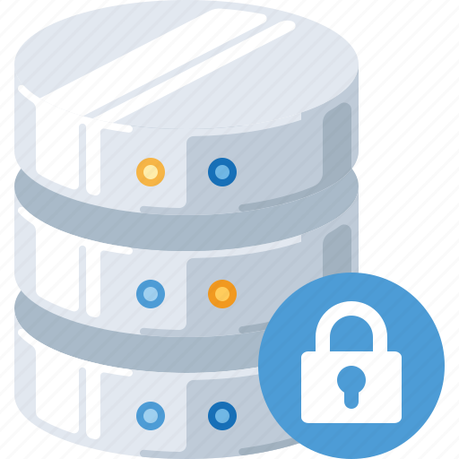 Data, database, lock, password, protection, security, server icon - Download on Iconfinder