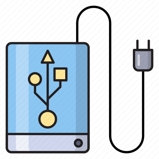 Connector, storage, harddrive, external, usb icon - Download on Iconfinder