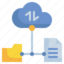 document, data, transfer, cloud, storage icon, file