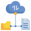 document, data, transfer, cloud, storage icon, file 