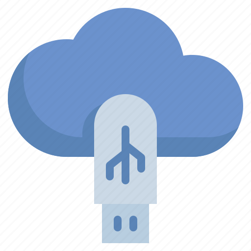 Usb, cloud, data, transfer, storage icon, server icon - Download on Iconfinder