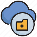cloud, transfer, data, folder, storage icon