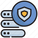 database, protect, shield, data, storage icon, file