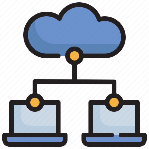 Laptop, cloud, data, transfer, storage icon icon - Download on Iconfinder
