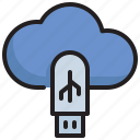 usb, cloud, data, transfer, storage icon, file, drive