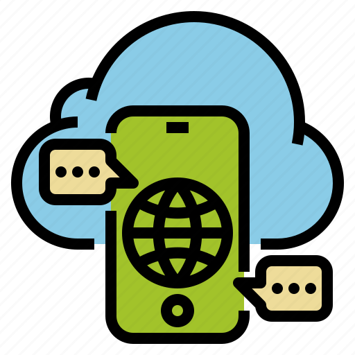 Cloud, communication, data, mobile, smartphone, transfer, world icon - Download on Iconfinder