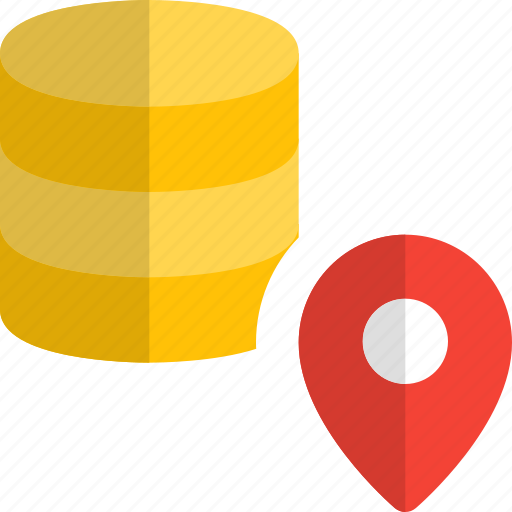 Database, location, pin, navigation icon - Download on Iconfinder