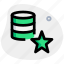 database, star, web, bookmark 
