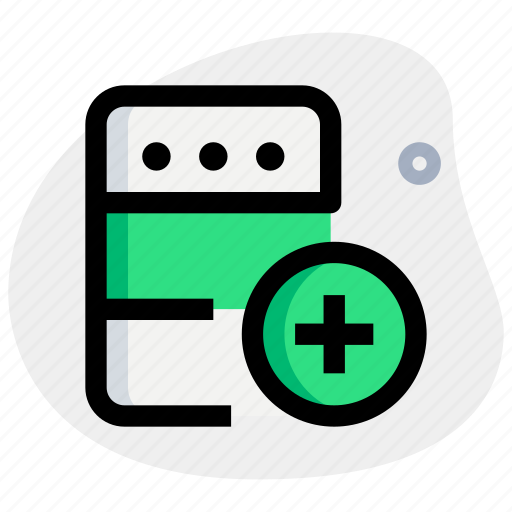 Server, add, web, database icon - Download on Iconfinder