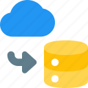 cloud, database, storage, arrow