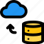 database, cloud, server, upload 