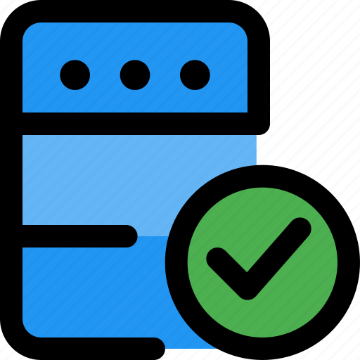 Server, database, approve, verify icon - Download on Iconfinder