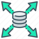 database, transfer, storage, data, arrows, base