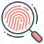 gdpr, magnifying, fingerprint identification, compliance, fingerprint, recognition, identification 