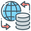 database, transfer, storage, data, big, arrows, base