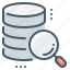 database, base, magnifier, data 