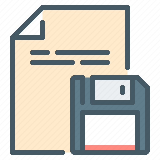 Document, disk, file, floppy, page, save icon - Download on Iconfinder