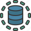 data, circle, storage, information, databases 
