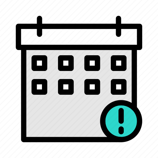 Calendar, error, date, alert, reminder icon - Download on Iconfinder
