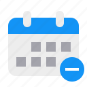 calendar, date, event, month, remove, schedule