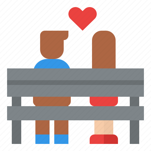 Couple, dating, bench, flirt icon - Download on Iconfinder