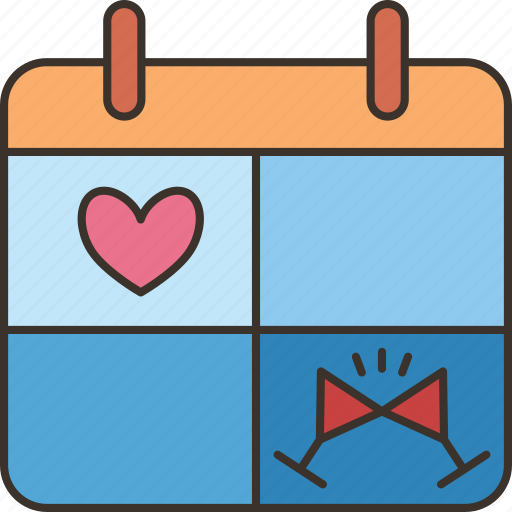 Dating, schedule, day, calendar, meet icon - Download on Iconfinder