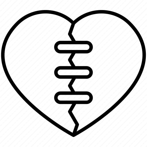 Heart, broken, love, romantic icon - Download on Iconfinder