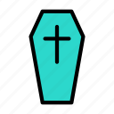 coffin, death, rip, cross, christian 