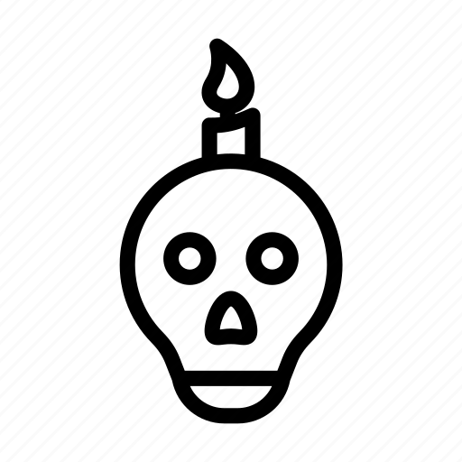Skeleton, skull, candle, dead, death icon - Download on Iconfinder