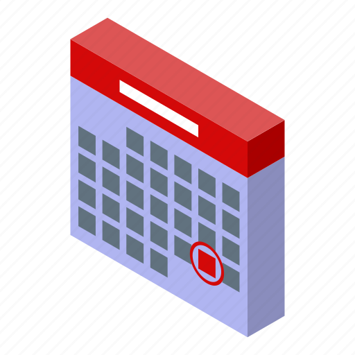Business, calendar, cartoon, christmas, deadline, isometric, party icon - Download on Iconfinder