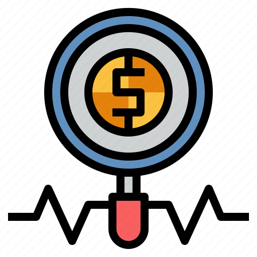 Analysis, analytics, tax, interest, magnifying glass icon - Download on Iconfinder
