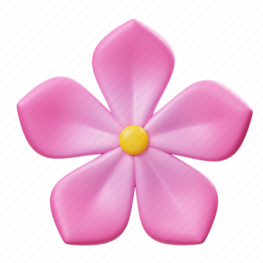 Vinka, flower, floral, plant, leaf, nature, blossom 3D illustration - Download on Iconfinder