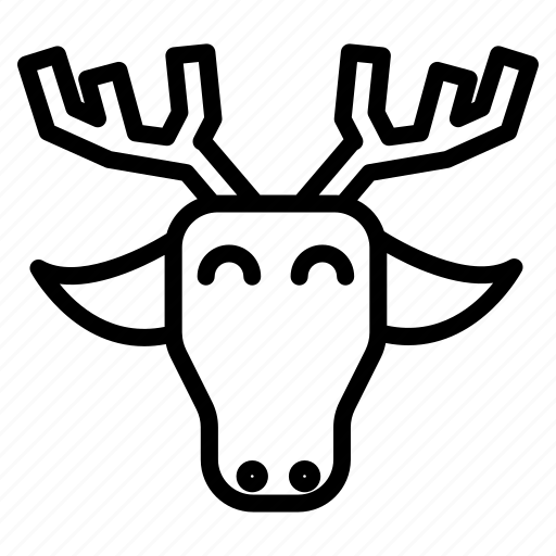 Deer, animal, reindeer, deer head, christmas, winter icon - Download on Iconfinder
