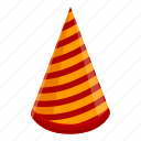 birthday, cone, hat, party