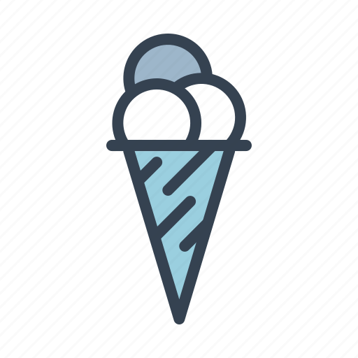 Cold, cone, dessert, sweet, treat, ice cream, hygge icon - Download on Iconfinder