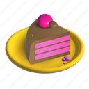 piece of cake, cake piece, cake, chocolate cake, raspberry cake, slice of cake, slice 
