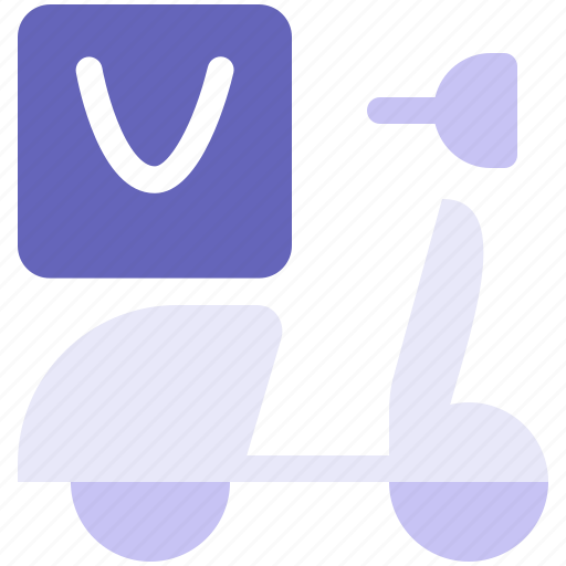 Thermal, food, delivery, shipping, box, scooter, courier icon - Download on Iconfinder
