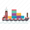 ship, cargo, vessel, industrial, import