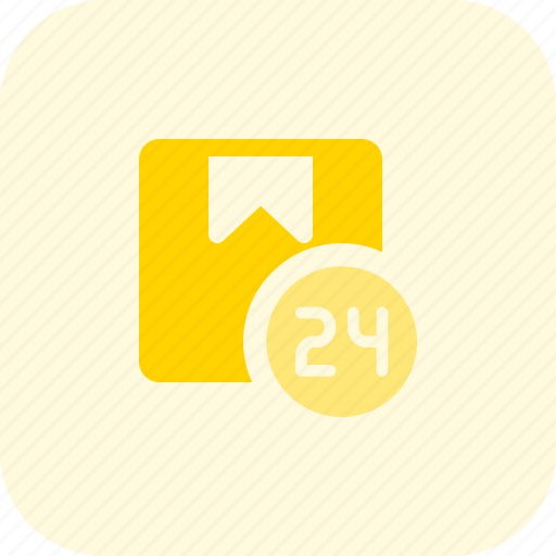 Cardboard, delivery, availability, 24 hours icon - Download on Iconfinder