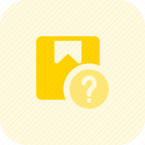 Cardboard, question, delivery, support icon - Download on Iconfinder