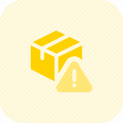 Delivery, box, warning, alert icon - Download on Iconfinder