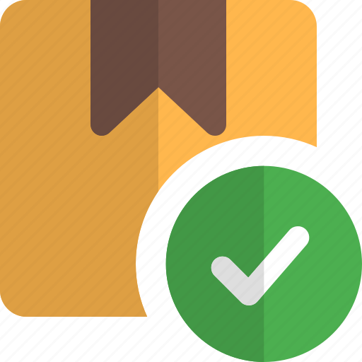 Cardboard, delivery, parcel, tick mark icon - Download on Iconfinder
