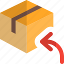 delivery, box, arrow, direction