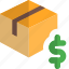 delivery, box, dollar, money 