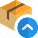 delivery, box, arrow, pointer
