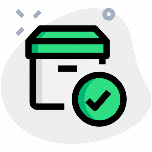 Archive, box, delivery, tick mark icon - Download on Iconfinder