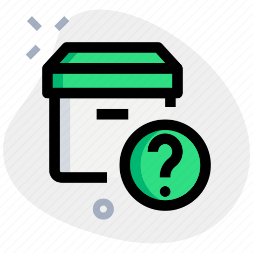 Archive, box, delivery, question mark icon - Download on Iconfinder